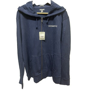 Trimark Hogarth Navy Blue Fleece Zip Hoody Unisex Size Mens Women's Size L/G NWT